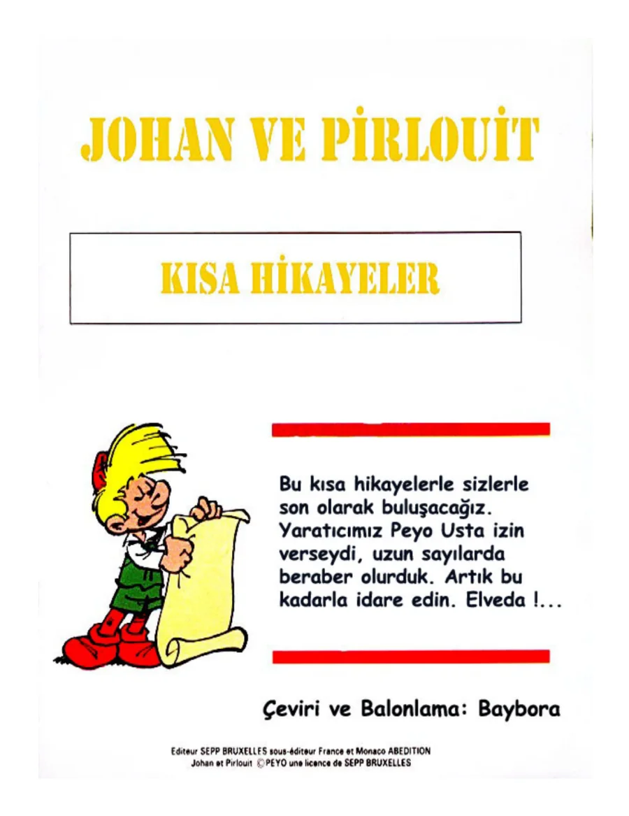 Küçük Prens: Johan ve Pirlouit - Kısa Hikâyeler PDF kapak görseli