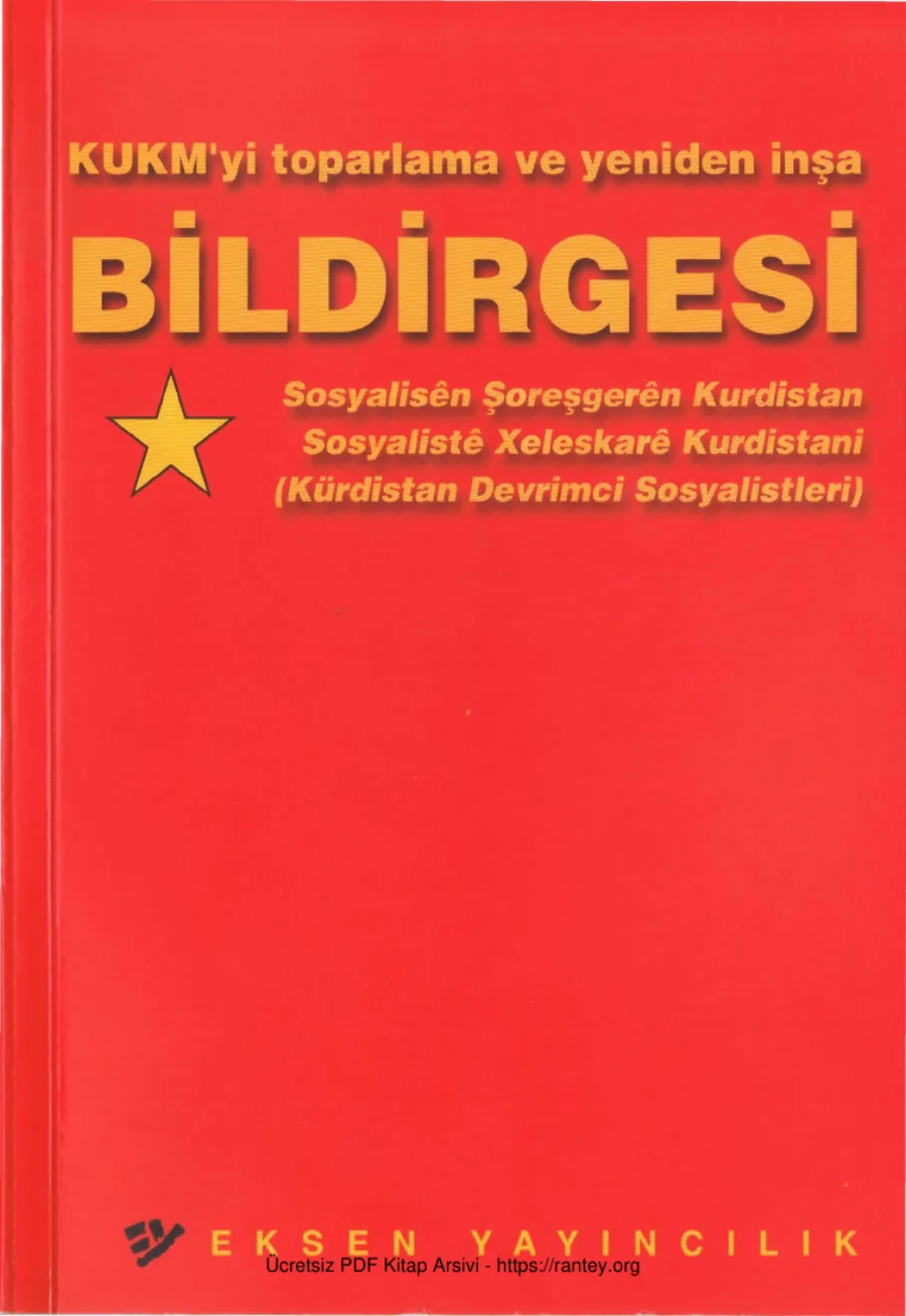 KUKMyi Toparlama ve Yeniden İnşa Bildirgesi kapak görseli