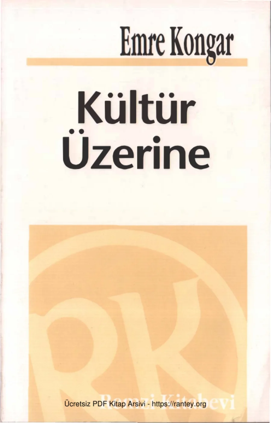 Kültür Üzerine kapak görseli
