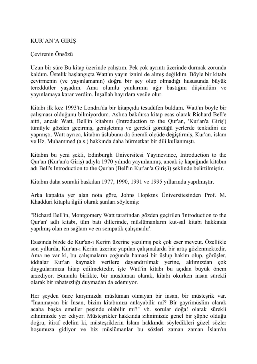 Kur'an'a Giriş kapak görseli