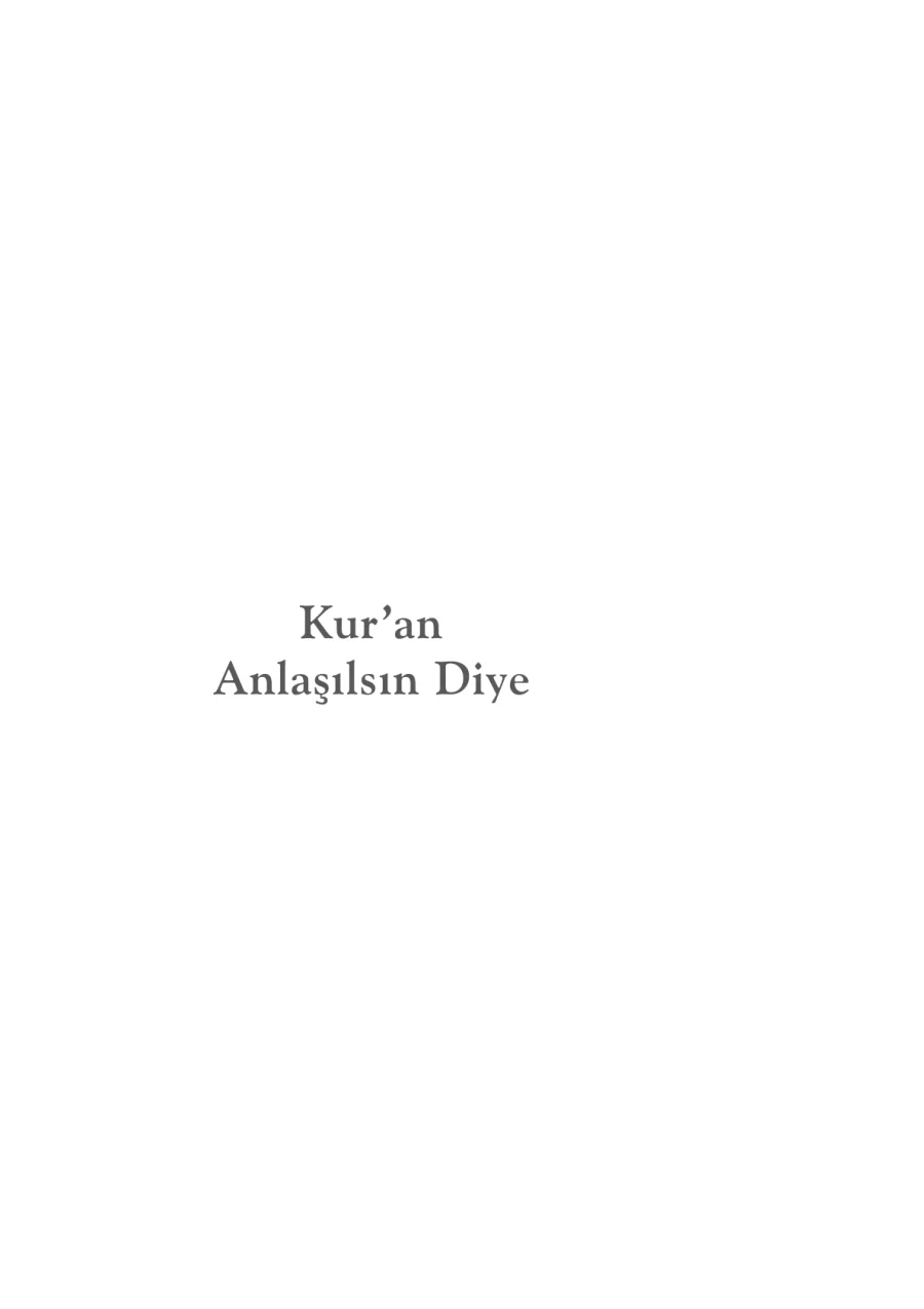 Kur'an Anlaşılsın Diye kitap kapağı