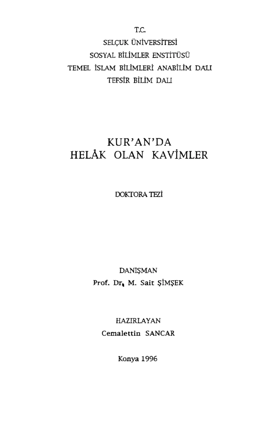 Kur'an'da Helak Olan Kavimler kapak görseli
