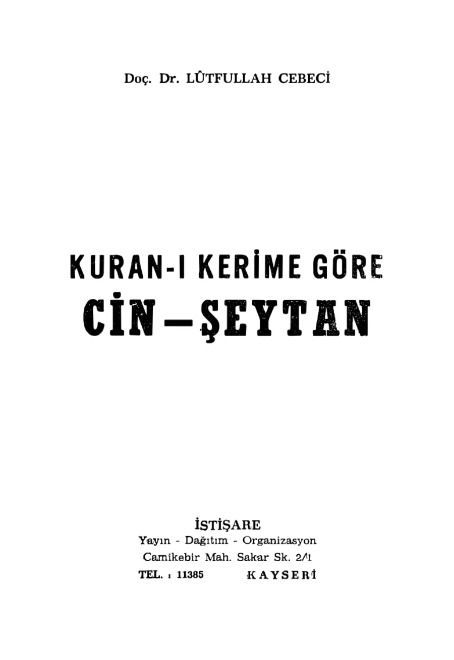 Kur'an I Kerim'e Göre Cin Şeytan kapak görseli