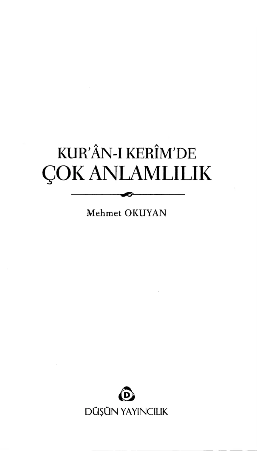 Kur'an I Kerimde Çok Anlamlılık kapak görseli