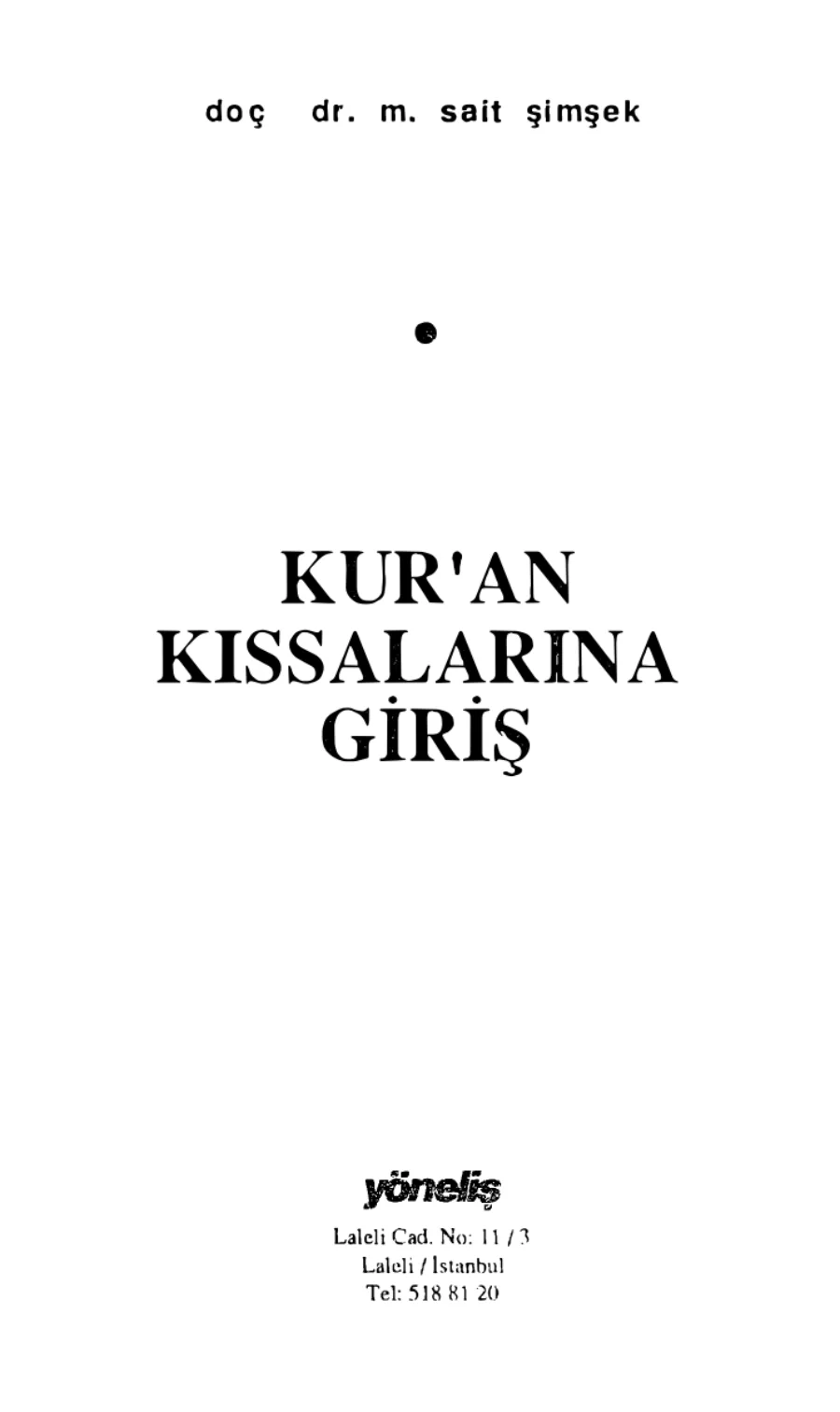 Kur'an Kissalarina Giriş kapak görseli