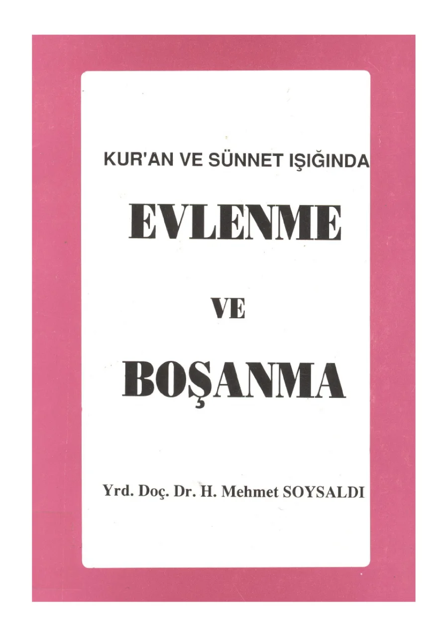 Kur'an ve Sünnet Işığında Evlenme ve Bosanma kapak görseli