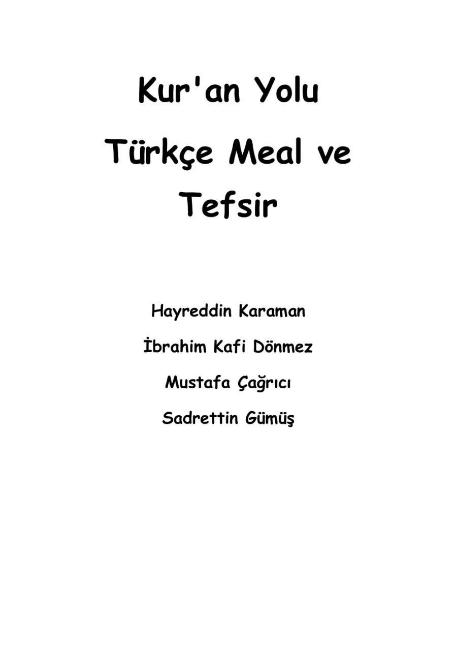 Kur'an Yolu Türkçe Meâl ve Tefsir kapak görseli