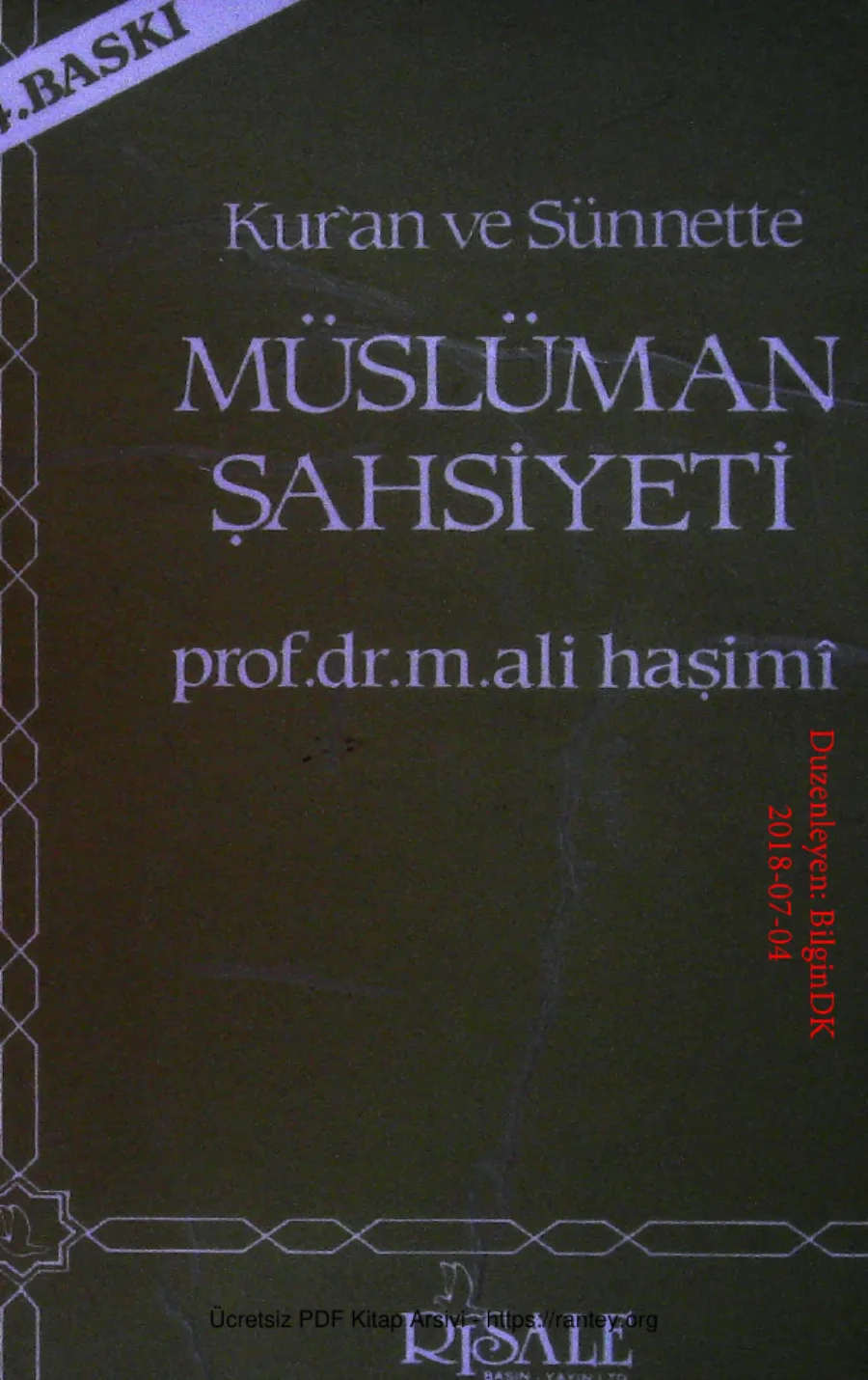 Kuran ve Sunette Musluman Sahsiyeti kapak görseli