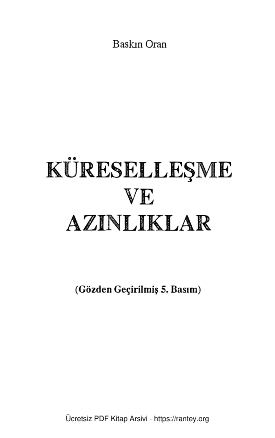 Küreselleşme ve Azınlıklar kapak görseli