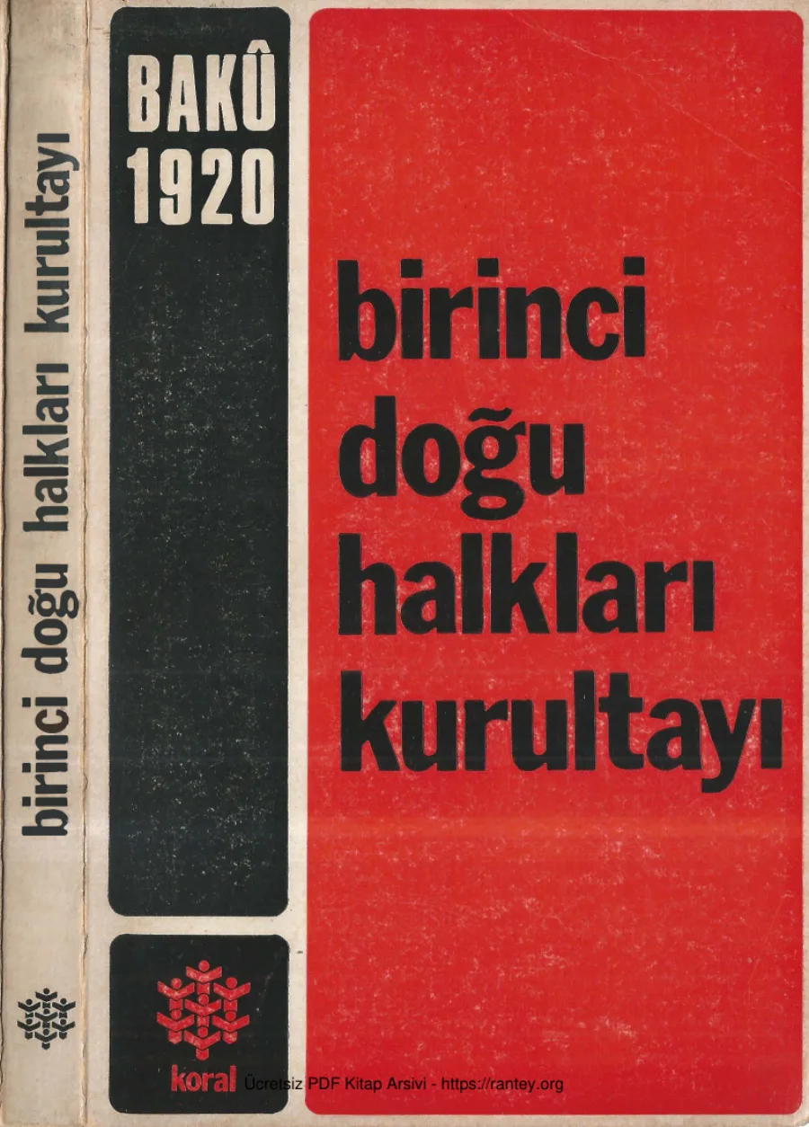 Kurultayı Bakü 1920 kapak görseli