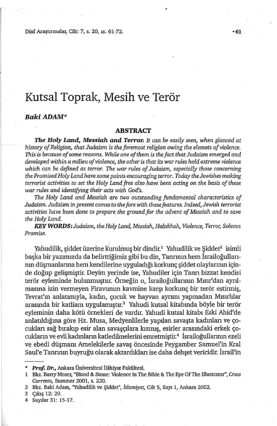 Kutsal Toprak, Mesih ve Terör PDF kapak görseli