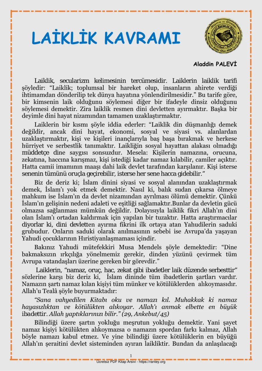 L A İ K L İ K KAVRAMI Ebu Abdulmumin Tekin Mıhçı kapak görseli