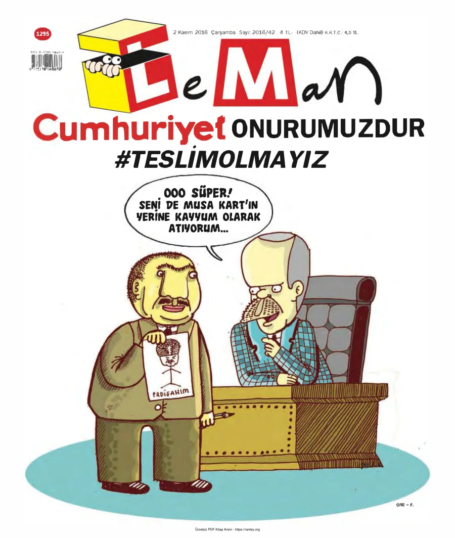 LeMan 2016 Cilt 101 Sayı 1295 1305 kapak görseli