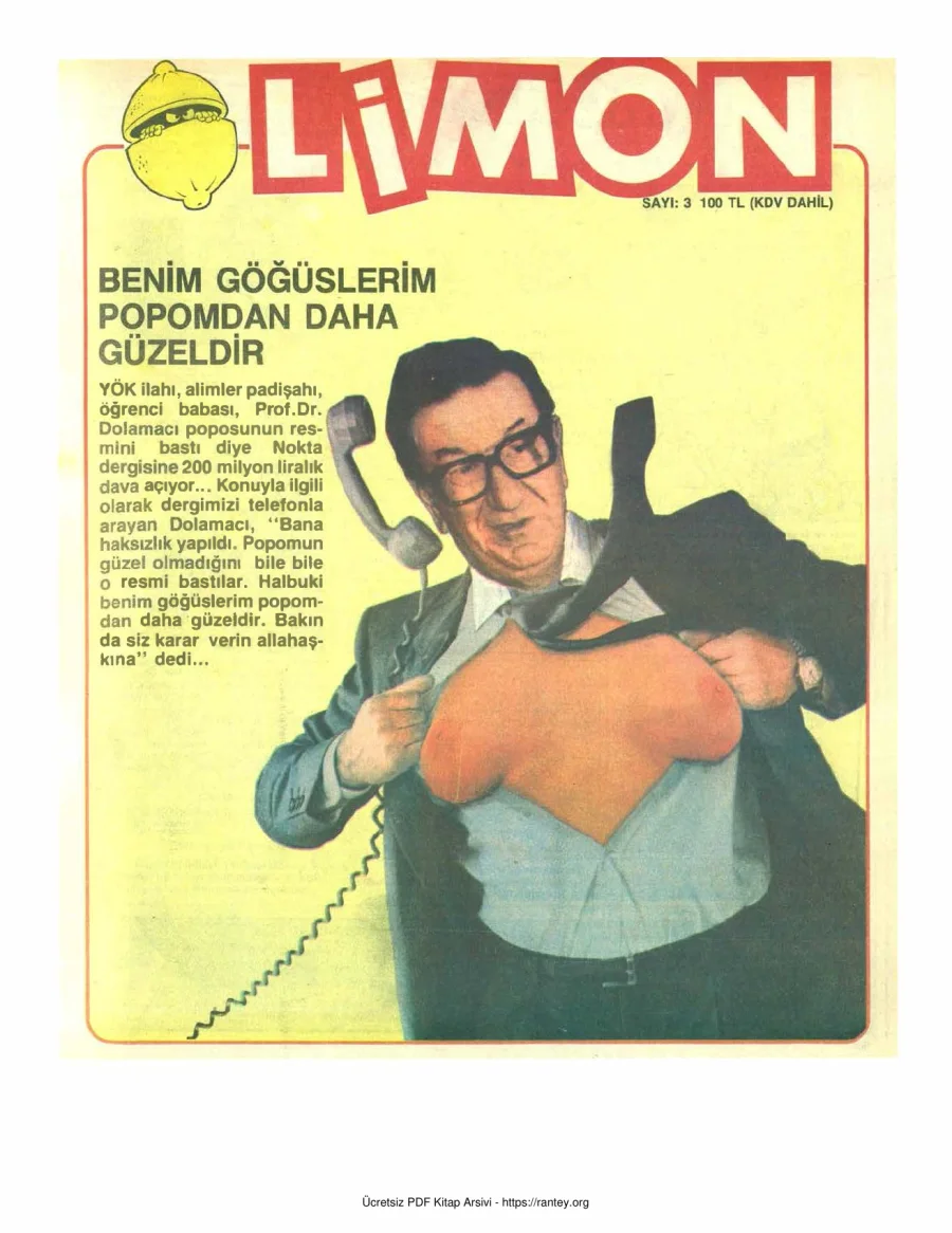 Limon 1986 Sayı 003 kapak görseli