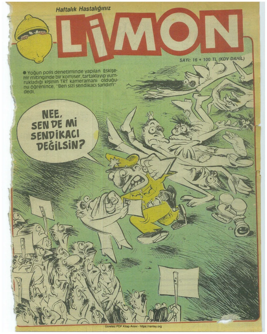Limon 1986 Sayı 016 kapak görseli
