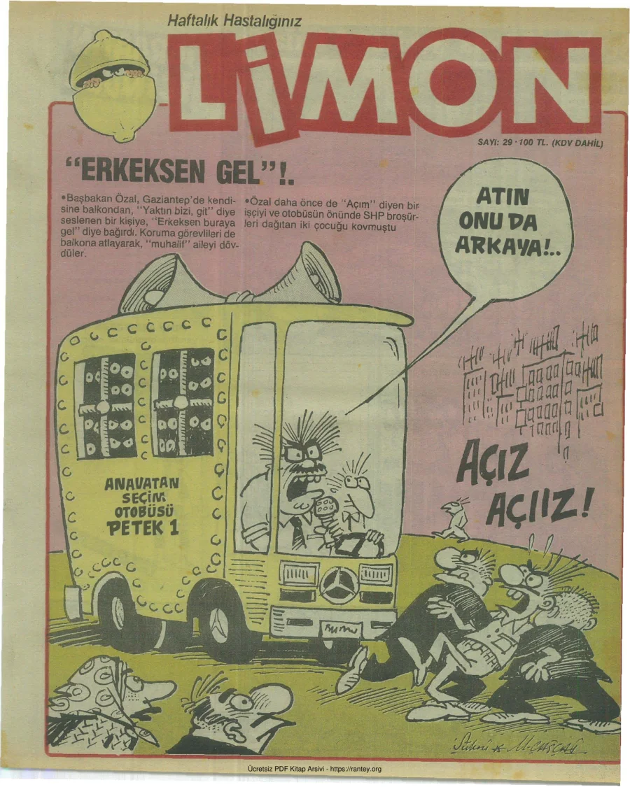 Limon 1986 Sayı 029 kapak görseli