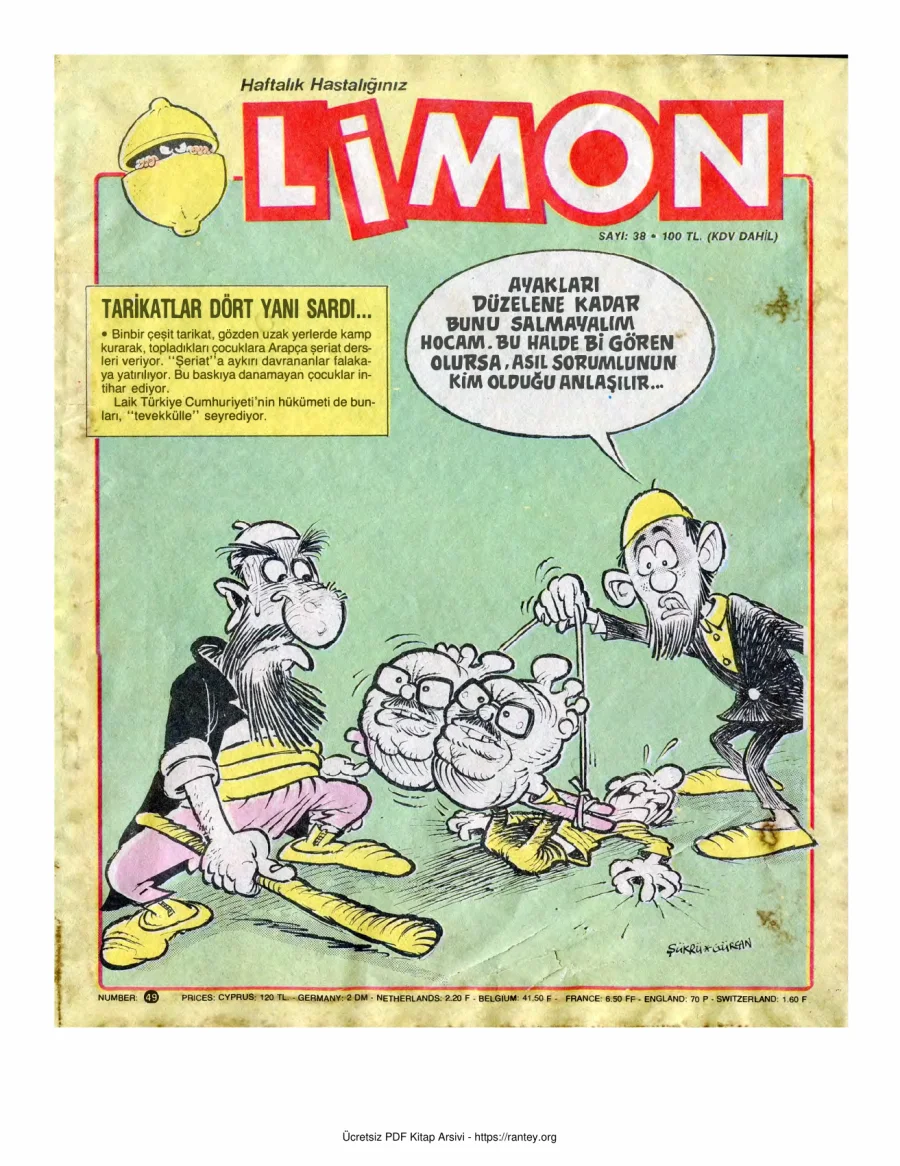 Limon 1986 Sayı 038 kapak görseli