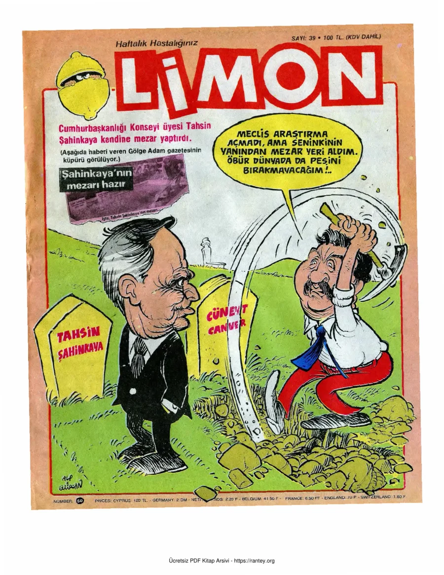 Limon 1986 Sayı 039 kapak görseli