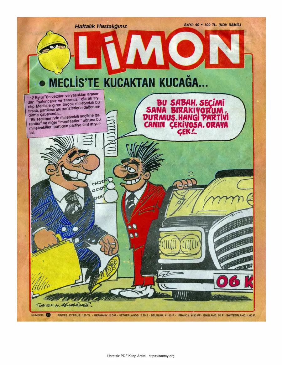 Limon 1986 Sayı 040 kapak görseli