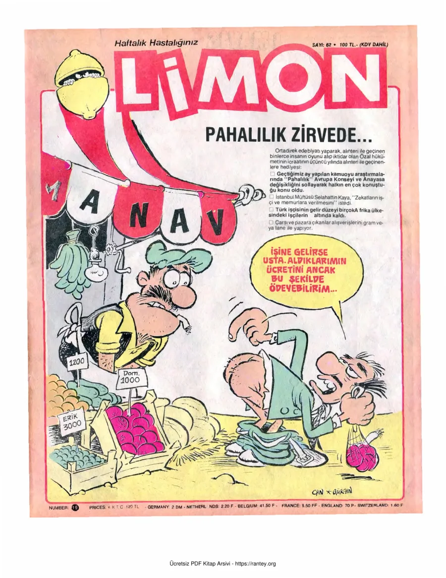 Limon 1987 Sayı 062 kapak görseli
