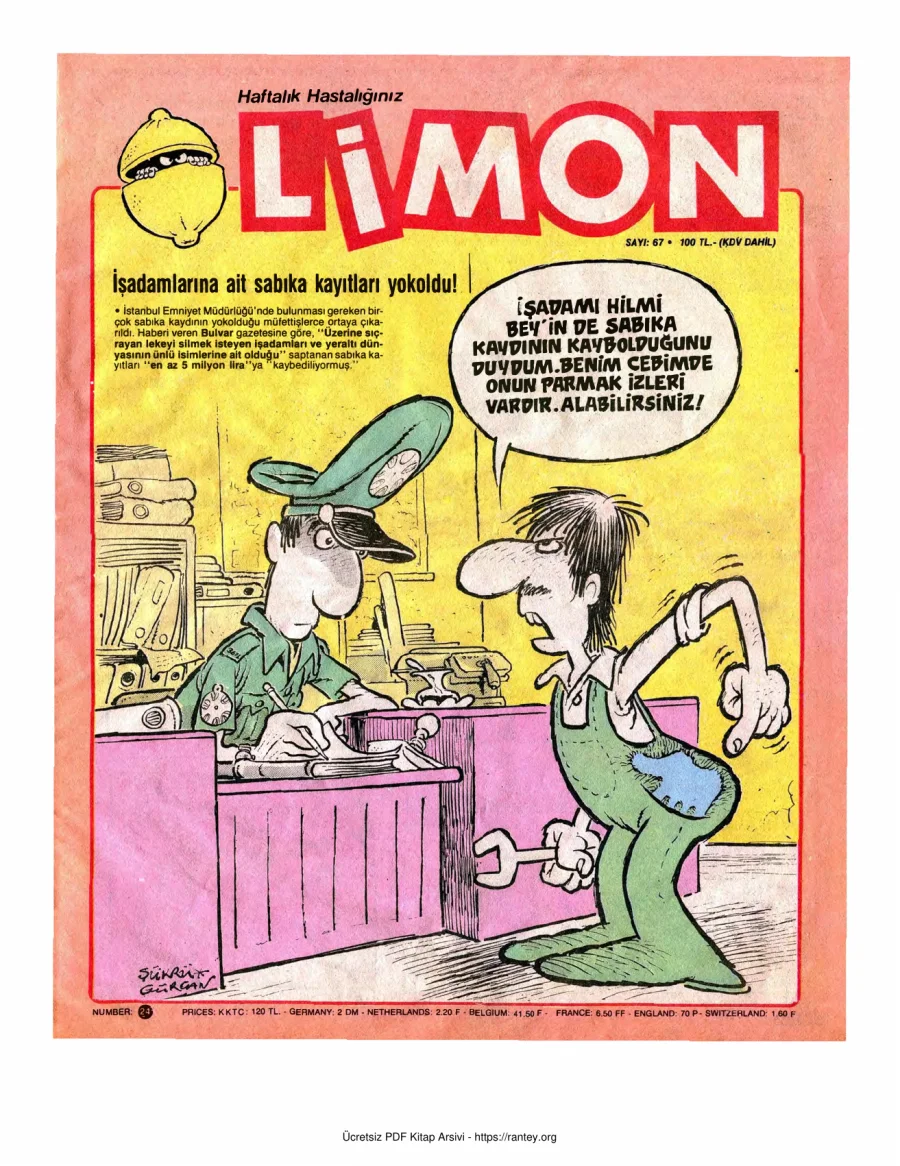 Limon 1987 Sayı 067 kapak görseli