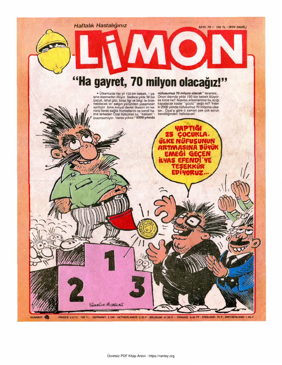 Limon 1987 Sayı 070 kapak görseli