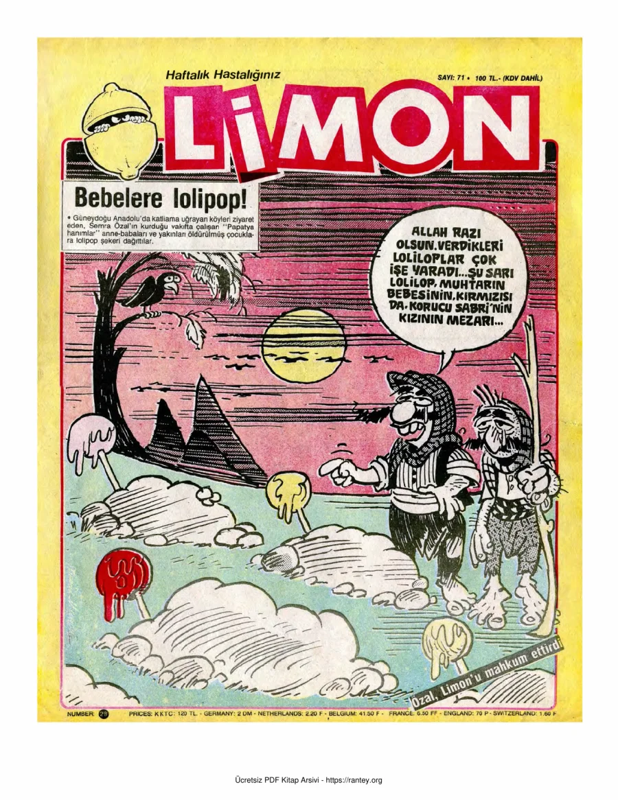 Limon 1987 Sayı 071 kapak görseli