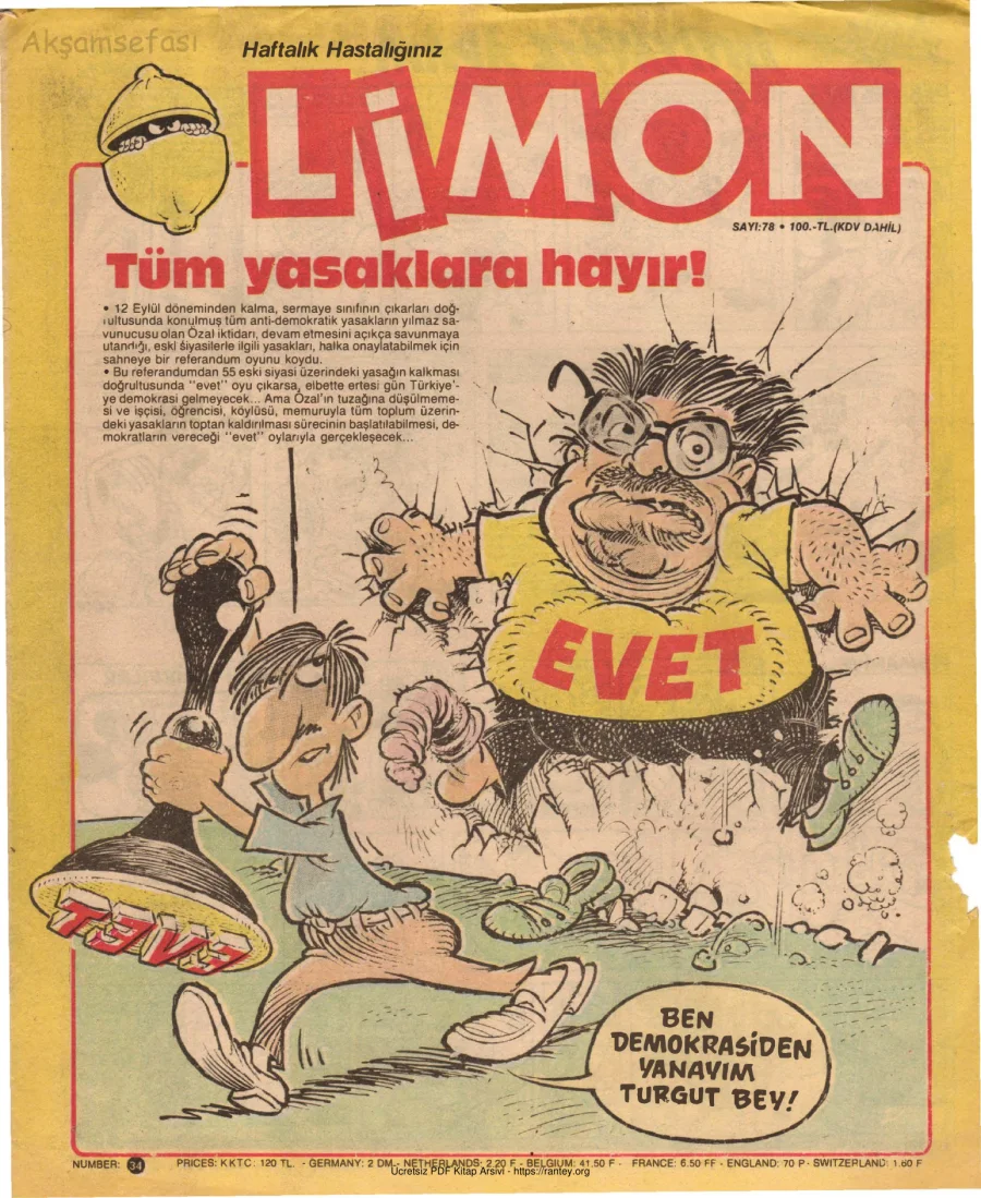 Limon 1987 Sayı 078 kapak görseli