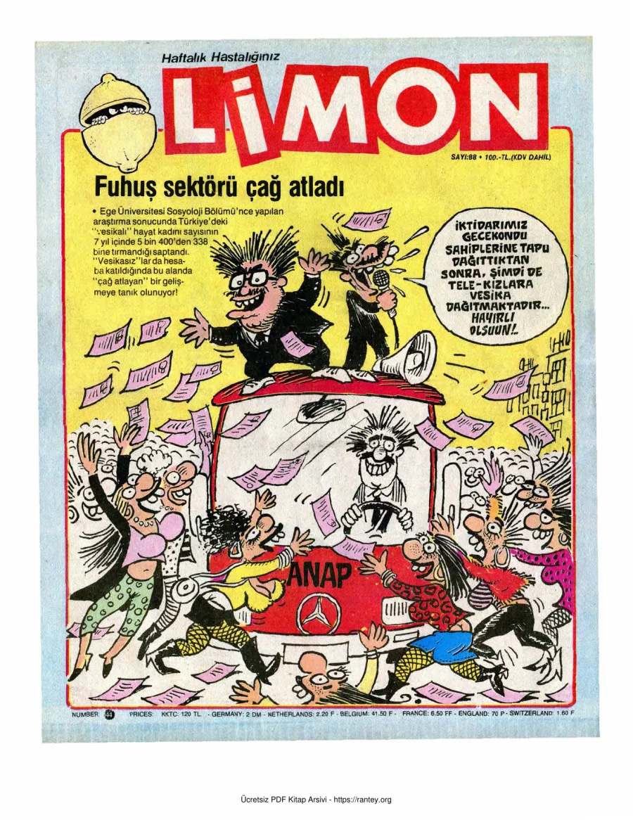 Limon 1987 Sayı 088 kapak görseli