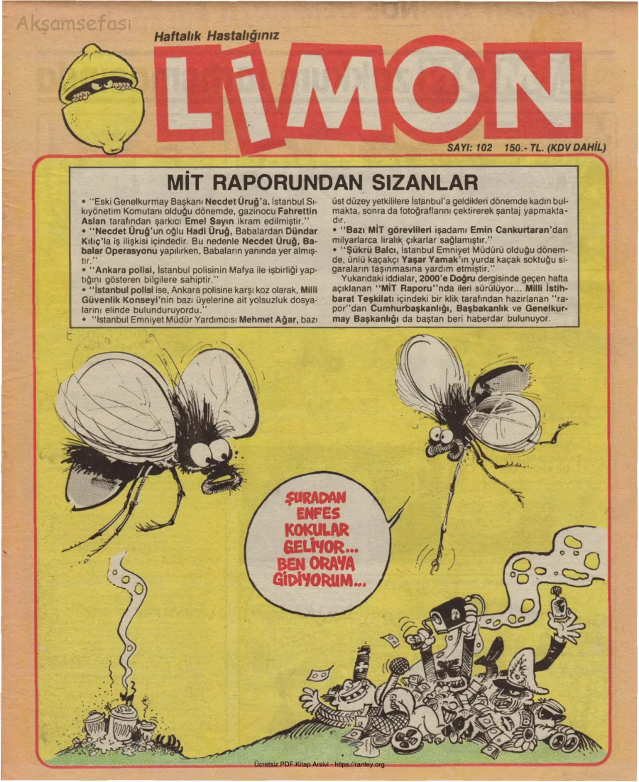 Limon 1988 Sayı 102 kapak görseli