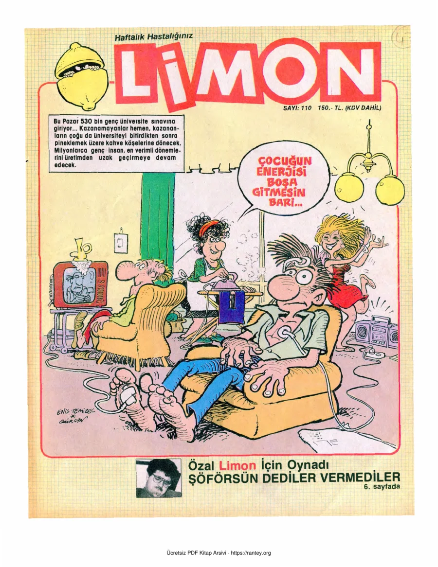 Limon 1988 Sayı 110 kapak görseli