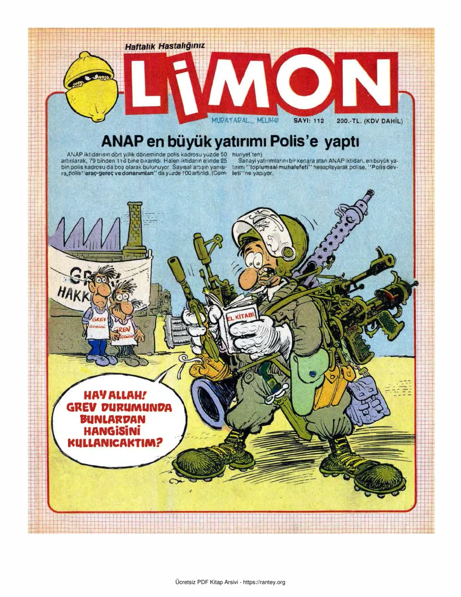 Limon 1988 Sayı 112 kapak görseli