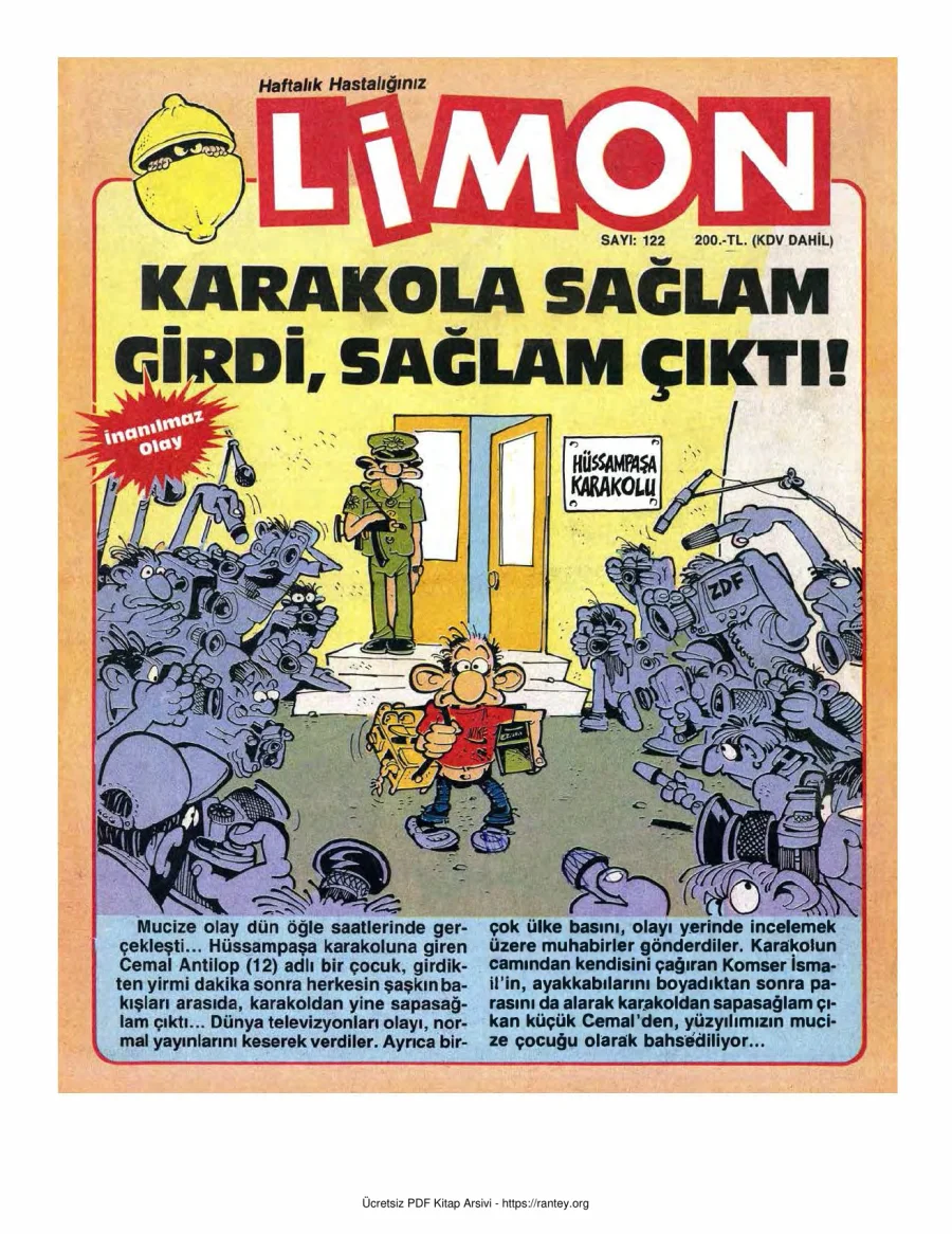 Limon 1988 Sayı 122 kapak görseli