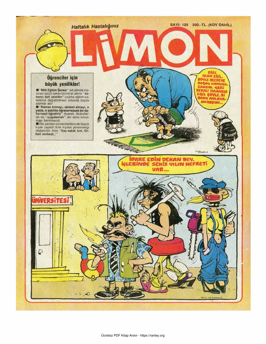 Limon 1988 Sayı 125 kapak görseli