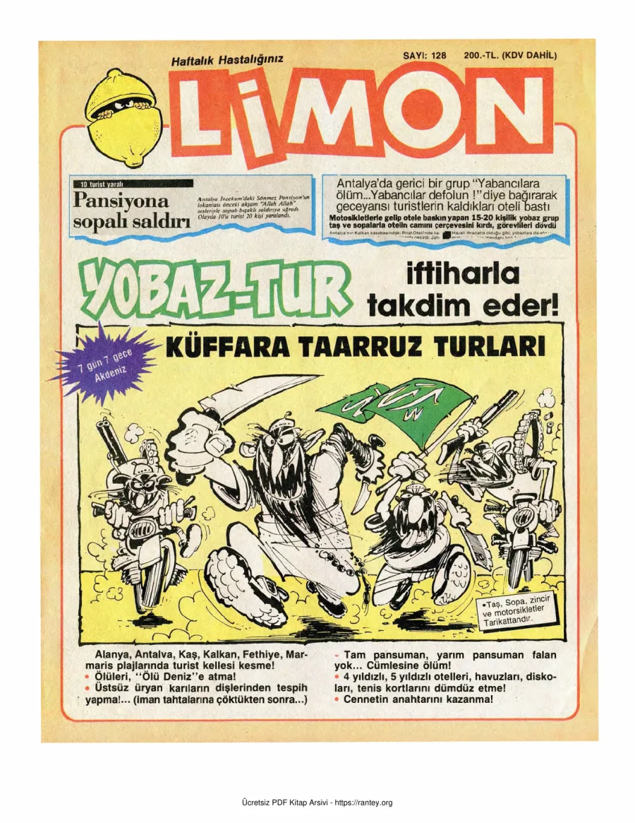 Limon 1988 Sayı 128 kapak görseli