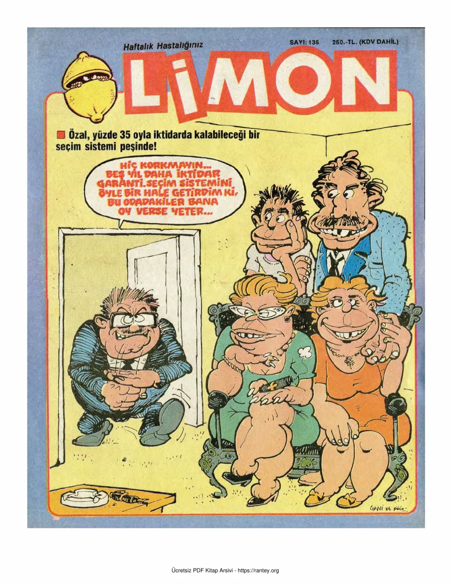 Limon 1988 Sayı 135 kapak görseli