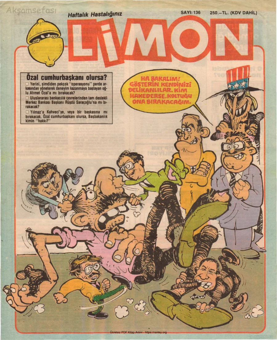 Limon 1988 Sayı 136 kapak görseli
