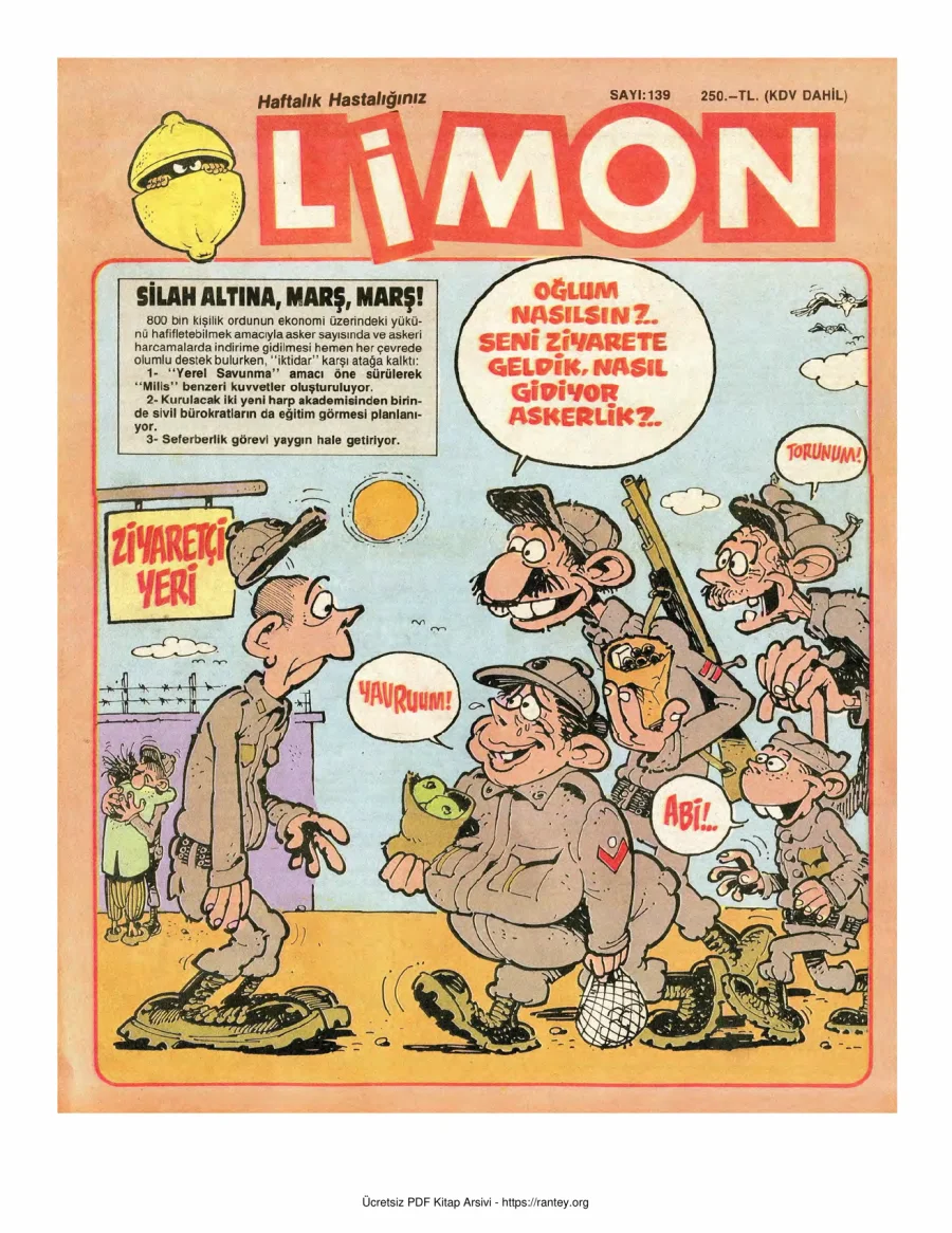 Limon 1988 Sayı 139 kapak görseli