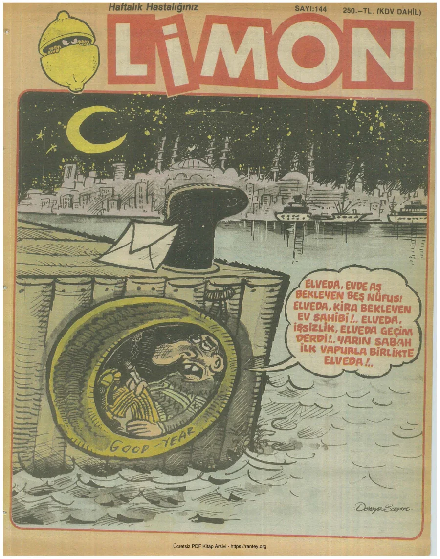 Limon 1988 Sayı 144 kapak görseli