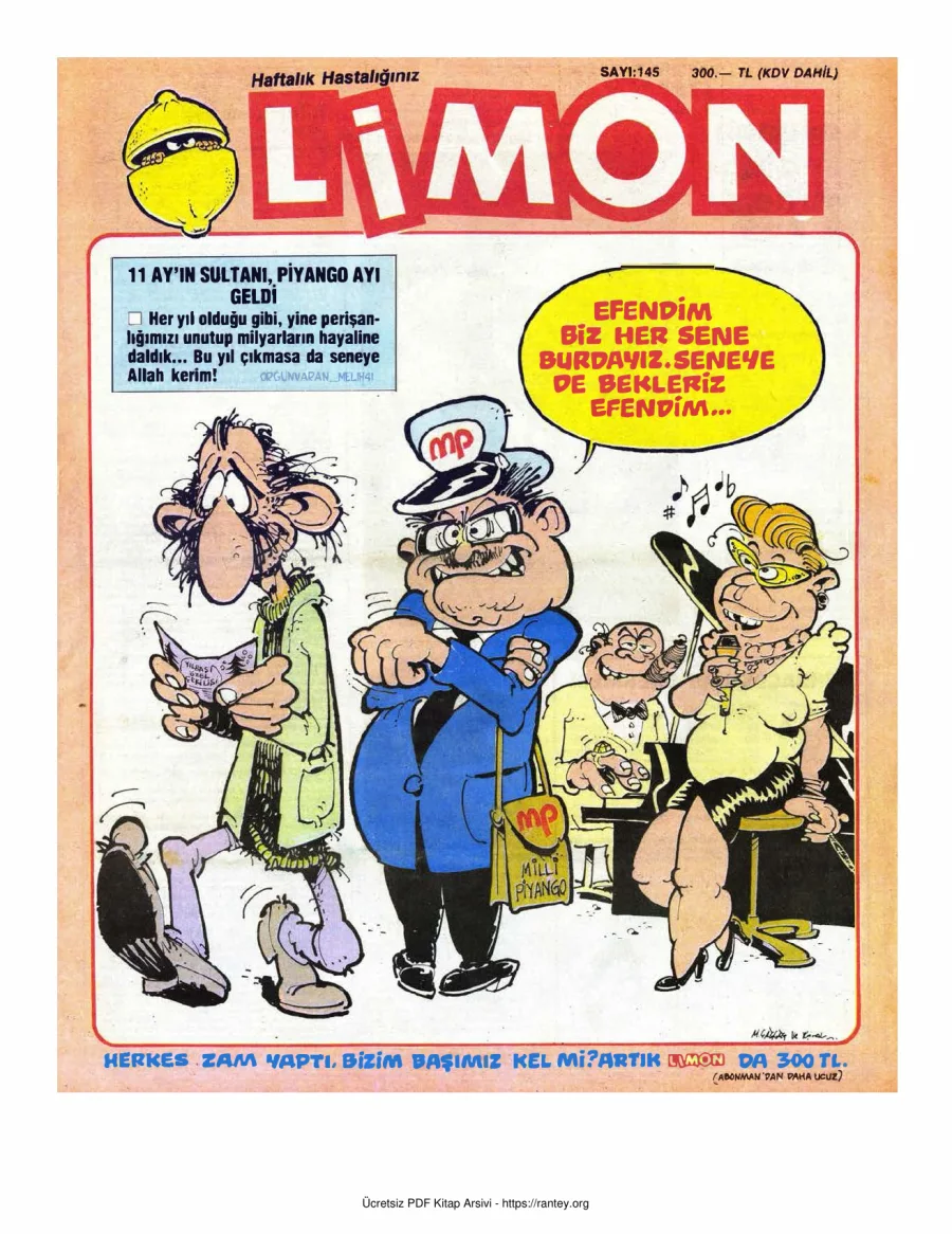 Limon 1988 Sayı 145 kapak görseli