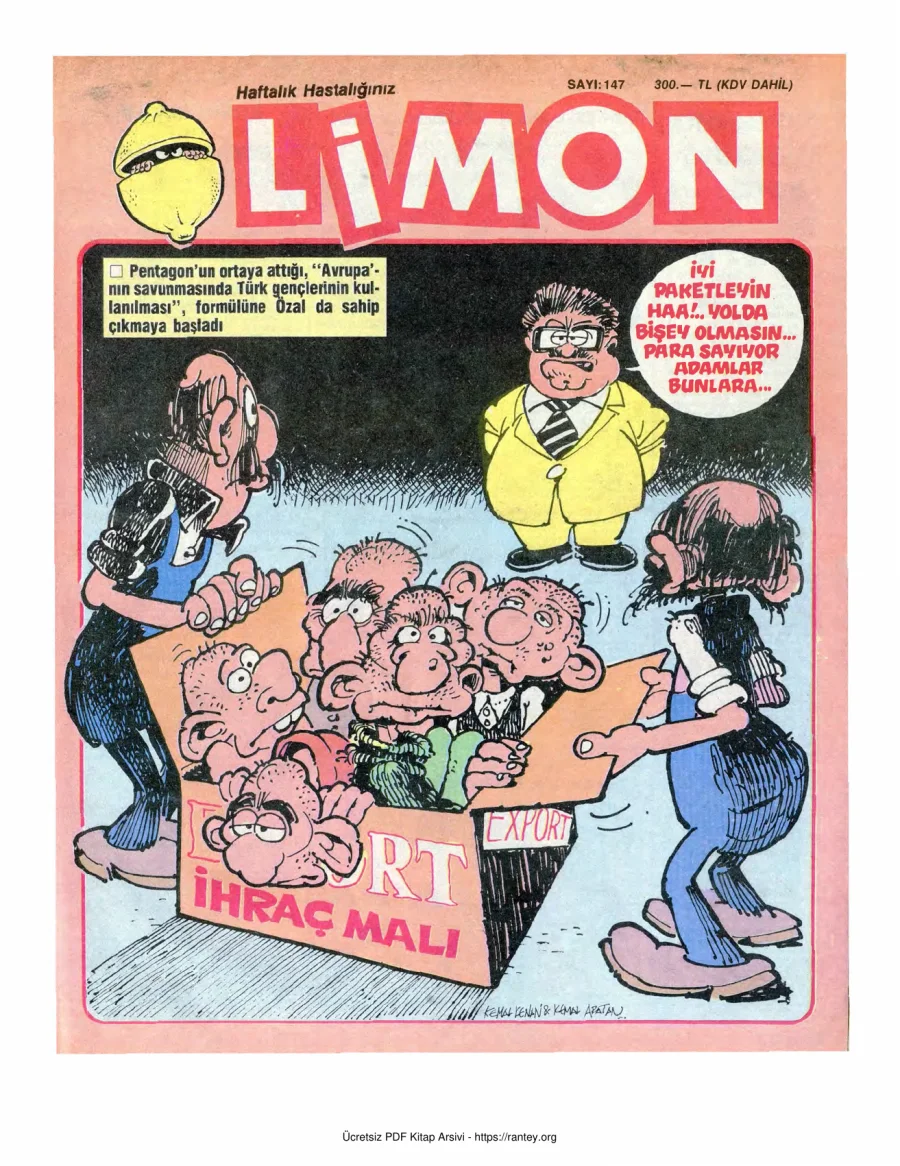 Limon 1988 Sayı 147 kapak görseli