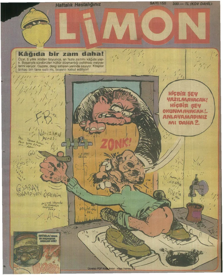 Limon 1989 Sayı 150 kapak görseli