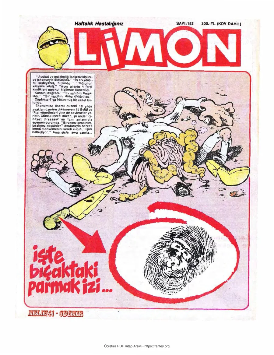 Limon 1989 Sayı 153 kapak görseli