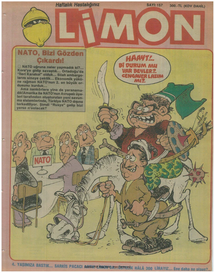 Limon 1989 Sayı 157 kapak görseli
