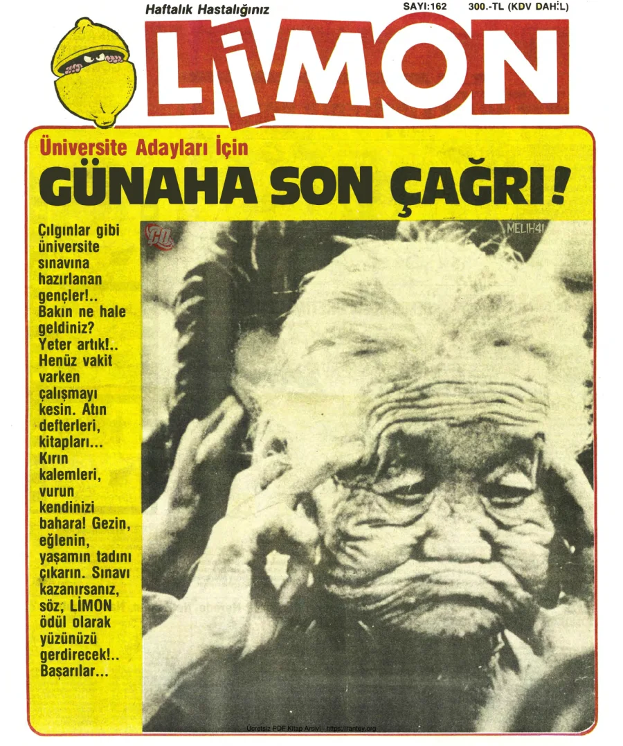 Limon 1989 Sayı 162 kapak görseli