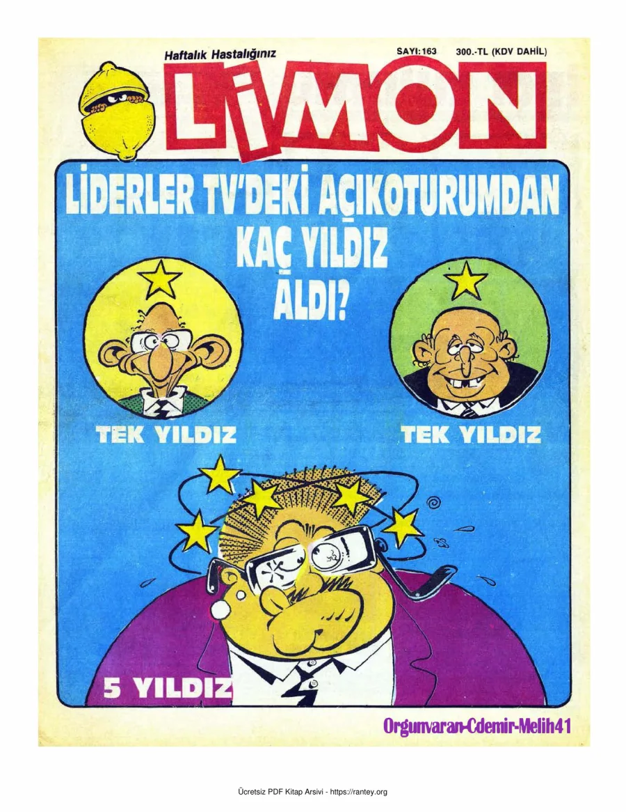 Limon 1989 Sayı 163 kapak görseli
