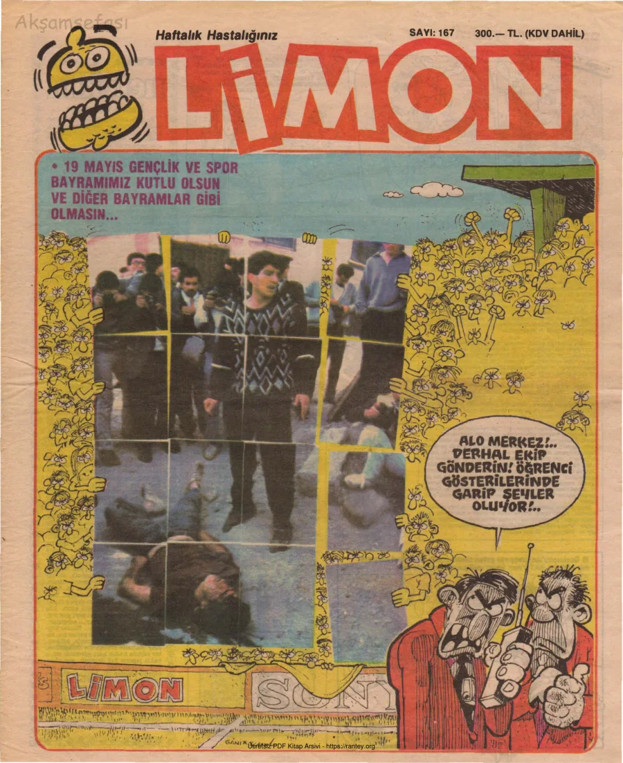 Limon 1989 Sayı 167 kapak görseli