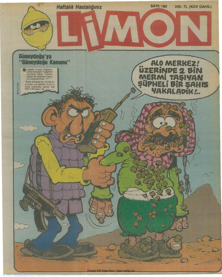 Limon 1989 Sayı 180 kapak görseli