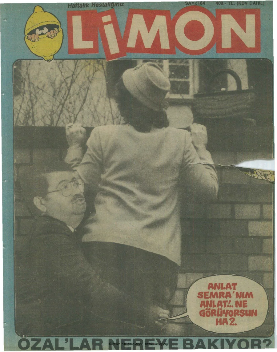 Limon 1989 Sayı 184 kapak görseli