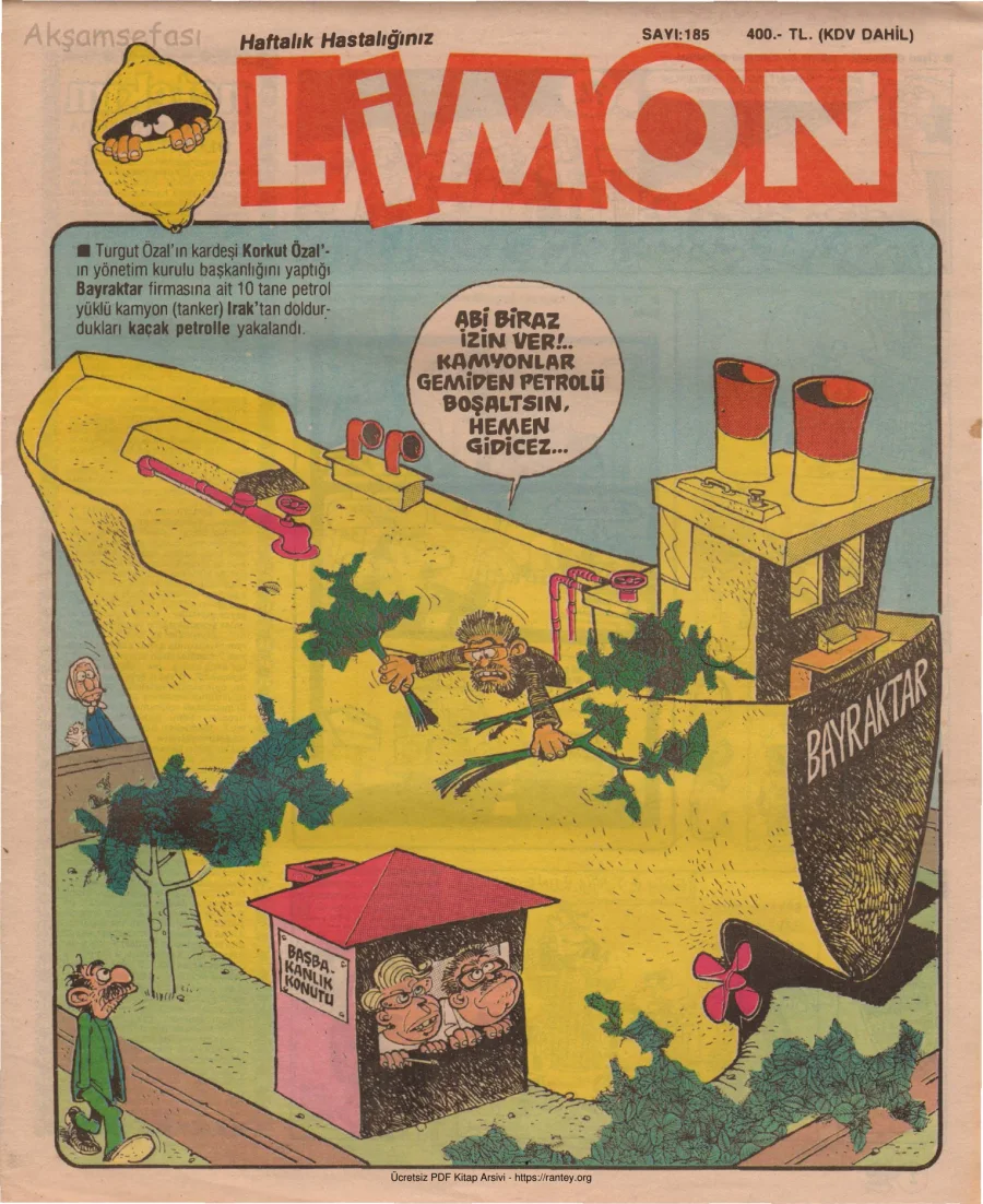 Limon 1989 Sayı 185 kapak görseli